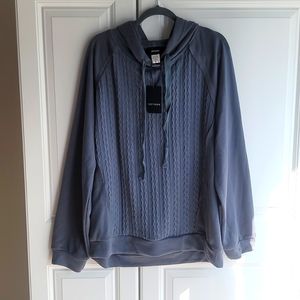 NWT Heyson Hooded Textured Pullover Women's Plus Size 1XL